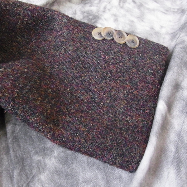 実際に弊社で買取させて頂いたTOMORROWLAND×HARRIS TWEED/トゥモローランド×ハリスツイード テーラードジャケット 46の画像 6枚目