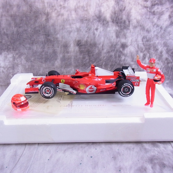 実際に弊社で買取させて頂いた【未使用】Hot Wheels/ホットウィール Ferrari 248 F1 21.10.2006 SAO PAULO フェラーリ 1/18の画像 1枚目