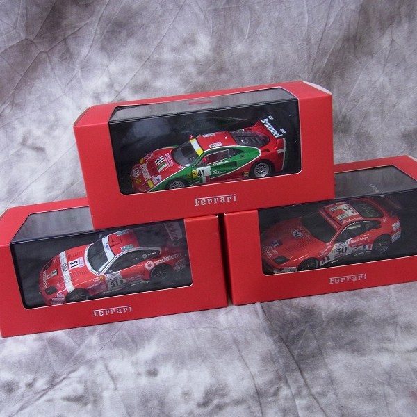 実際に弊社で買取させて頂いたHot Wheels/ホットウィール 1/43 ミニカー フェラーリ 550/F40LM等 3点SET