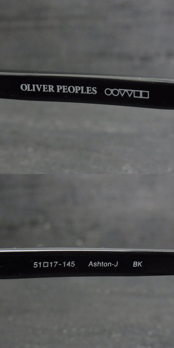 実際に弊社で買取させて頂いた★OLIVER PEOPLES/オリバーピープルズ フルリム メガネ/アイウェア ASHTON-J BK の画像 4枚目