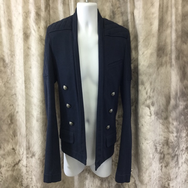 実際に弊社で買取させて頂いた【上代15万↑】BALMAIN/バルマン 15SS ショールカラー ショルダーキルティングジャケット S5HJ717C830/XS