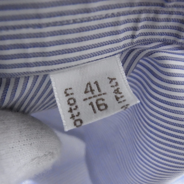 実際に弊社で買取させて頂いたBrioni/ブリオーニ ストライプ コットン ドレスシャツ 41/16の画像 3枚目