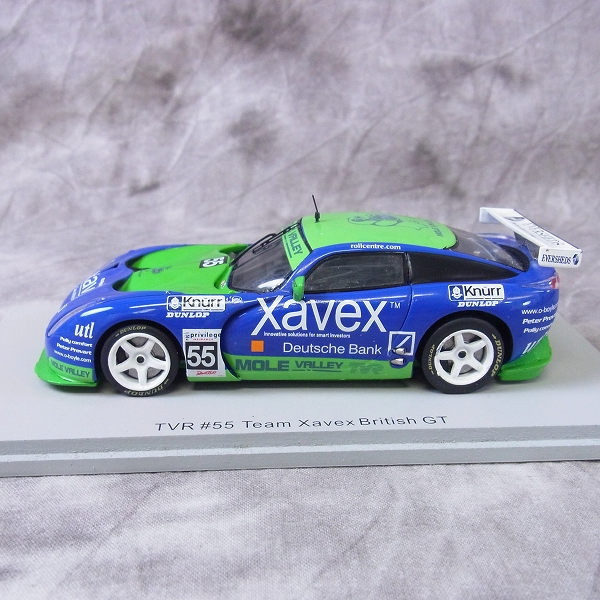 実際に弊社で買取させて頂いたSPARK/スパーク 1/43 ミニカー TVR 55 TEAM Xavex British GTの画像 1枚目