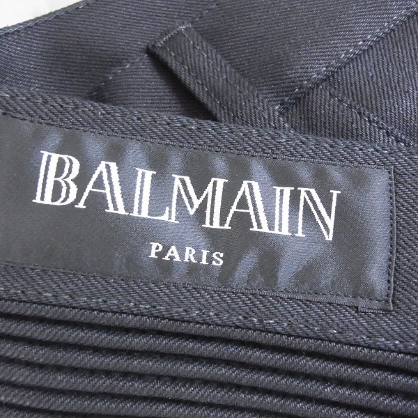 実際に弊社で買取させて頂いたBALMAIN HOMME/バルマン オム 2015AW バイカーデニムパンツ W5HT551C710/29の画像 2枚目