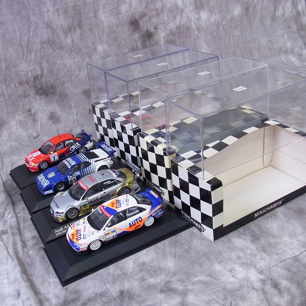 実際に弊社で買取させて頂いたMINICHAMPS/ミニチャンプス 1/43 ミニカー Audi A4 DTM/赤/白/青/銀 4点SETの画像 3枚目