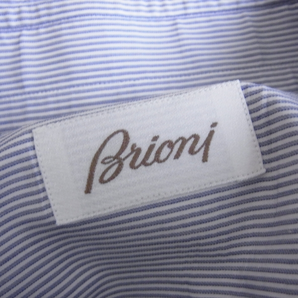 実際に弊社で買取させて頂いたBrioni/ブリオーニ ストライプ コットン ドレスシャツ 41/16の画像 2枚目