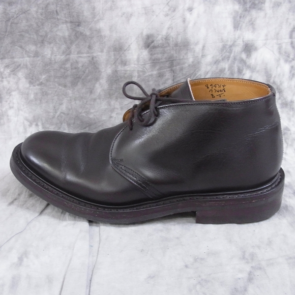 実際に弊社で買取させて頂いたTricker's/トリッカーズ レザー チャッカブーツ M2468 ダークブラウン系 8 5の画像 5枚目