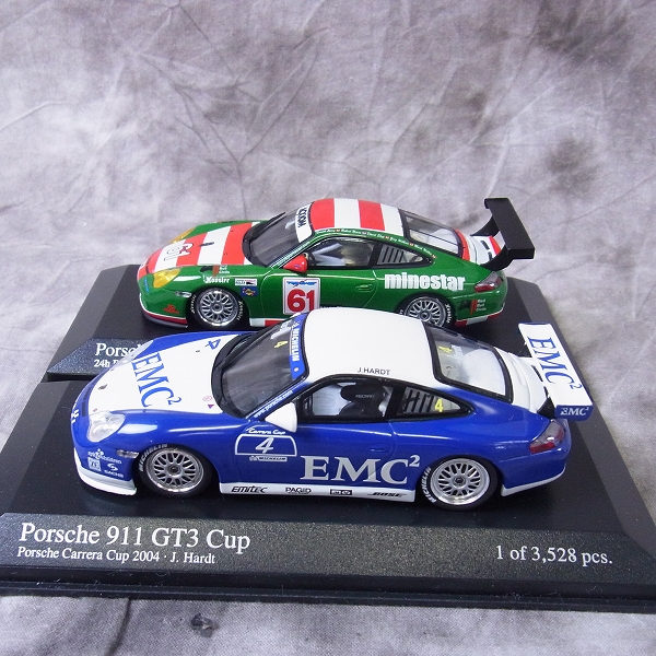 実際に弊社で買取させて頂いたMINICHAMPS/ミニチャンプス 1/43 ミニカー Porsche 911 GT3 Cup/ポルシェ 4点SETの画像 1枚目