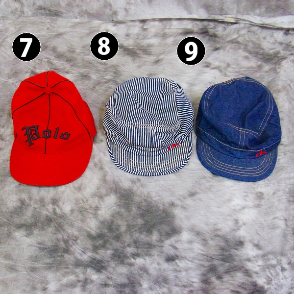 実際に弊社で買取させて頂いたDapper's/ダッパーズ/EVISU/エヴィス/POLO Ralph Lauren/ポロ ラルフローレン他 ハンチング帽/デニムキャップ等 9点SETの画像 3枚目