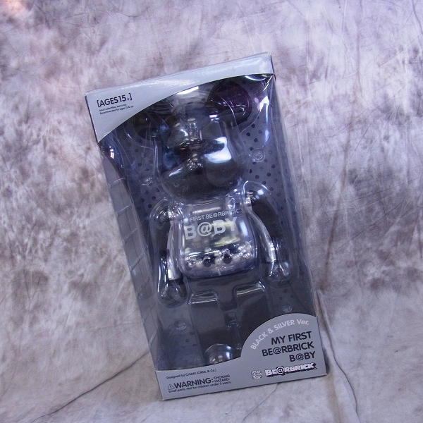 実際に弊社で買取させて頂いたBE@RBRICK/ベアブリック 400% MY FIRST B@BY BLACK&SILVER  colette ver. の画像 6枚目