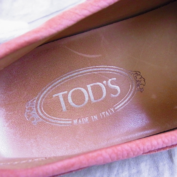 実際に弊社で買取させて頂いたTOD'S/トッズ ドライビングシューズ レザーシューズ ピンク系 7の画像 6枚目