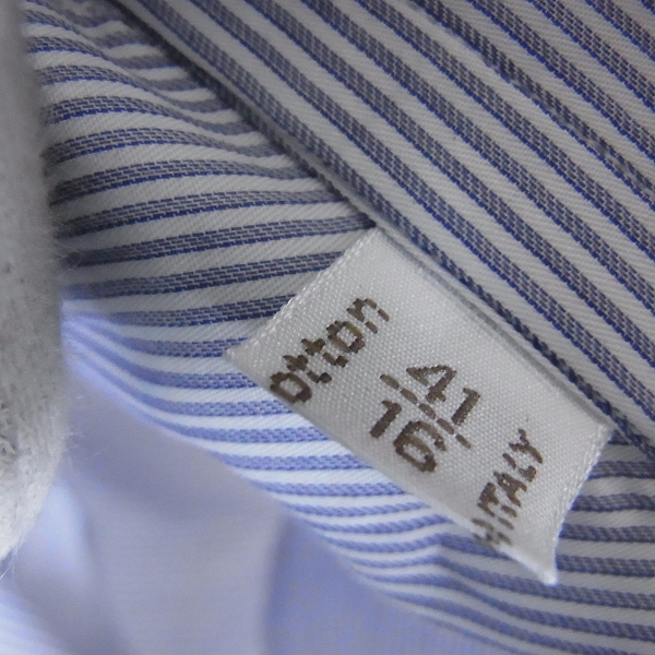 実際に弊社で買取させて頂いたBrioni/ブリオーニ ストライプ コットン ドレスシャツ 41/16の画像 5枚目
