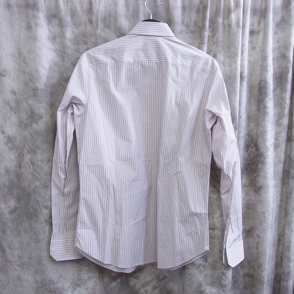 実際に弊社で買取させて頂いたBrioni/ブリオーニ コットン 長袖 ドレスシャツ ストライプパープル/39の画像 1枚目