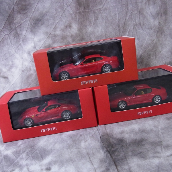 実際に弊社で買取させて頂いたHot Wheels/ホットウィール 1/43 ミニカー フェラーリ 612GTB/456M等 3点SET