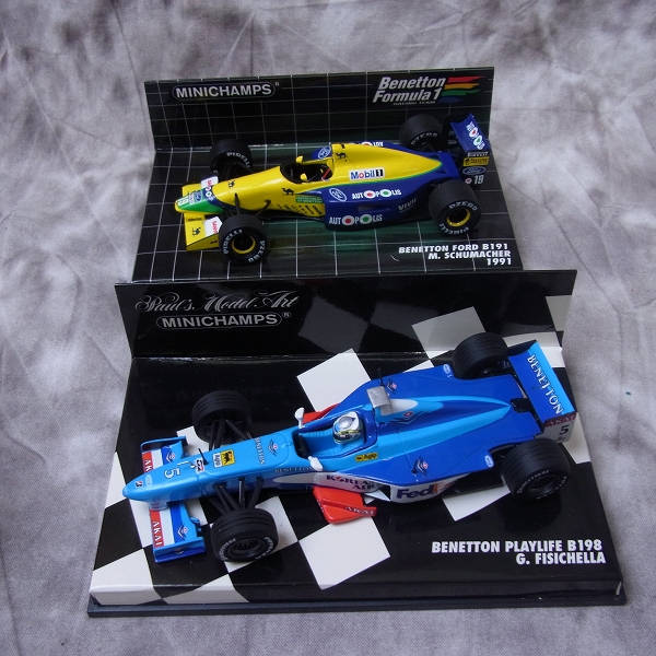 実際に弊社で買取させて頂いたMINICHAMPS/ミニチャンプス 1/43 BENETTON FORMULA 1/PLAYLIFE B200等 4点SETの画像 2枚目