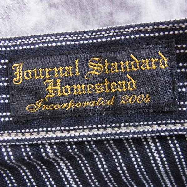 実際に弊社で買取させて頂いたJ.S.HOMESTEAD/ジャーナルスタンダード　ペンキ加工 亀田縞ワークトラウザース Lの画像 2枚目