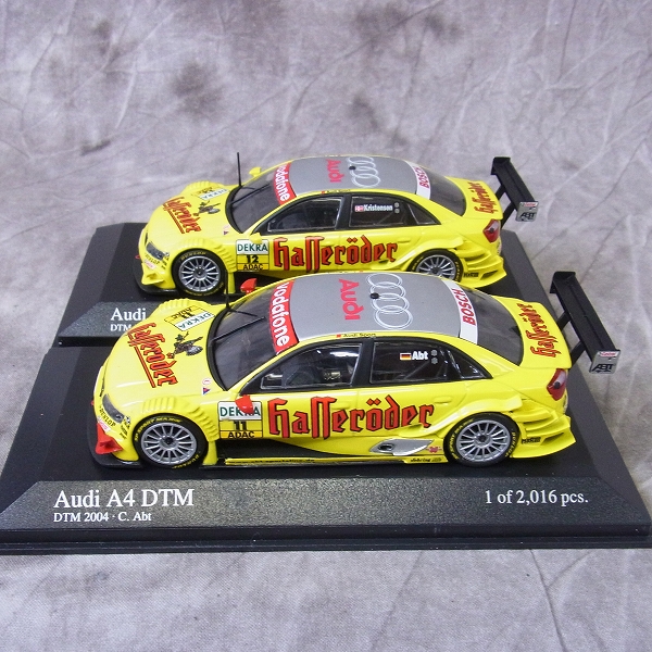 実際に弊社で買取させて頂いたMINICHAMPS/ミニチャンプス 1/43 ミニカー アウディA4 DTM/halleroder/HENK 4点SETの画像 1枚目