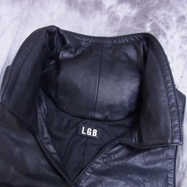 実際に弊社で買取させて頂いたLGB/ルグランブルー BONO/T VEST LE-CW カーフレザーベスト/0の画像 5枚目