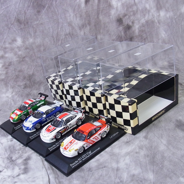 実際に弊社で買取させて頂いたMINICHAMPS/ミニチャンプス 1/43 ミニカー Porsche 911 GT3 Cup/ポルシェ 4点SETの画像 3枚目