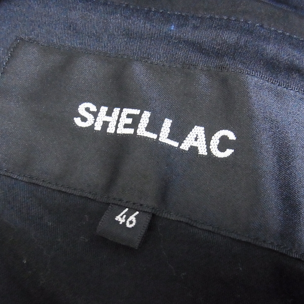 実際に弊社で買取させて頂いたSHELLAC/シェラック カウレザーダブルライダース S-3104 ブラック 46の画像 2枚目