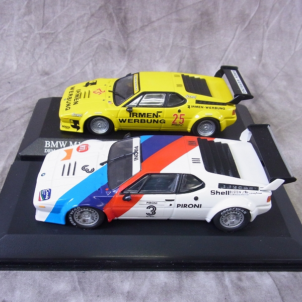 実際に弊社で買取させて頂いたMINICHAMPS/ミニチャンプス 1/43 ミニカー BMW M1 Procar/白/黄/黒 4点SETの画像 2枚目