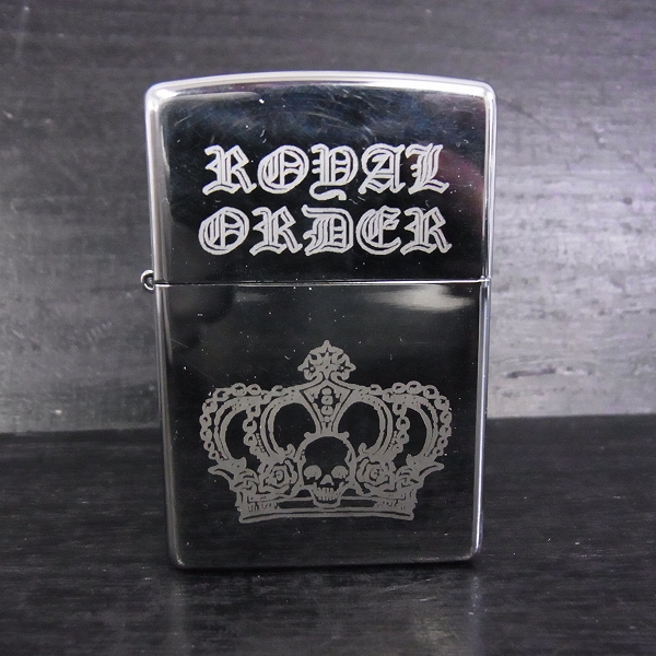 実際に弊社で買取させて頂いた【ギャラ付】Royal Order/ロイヤルオーダー ZIPPO 2015/クラウン＆スカル＆ローズモチーフの画像 2枚目