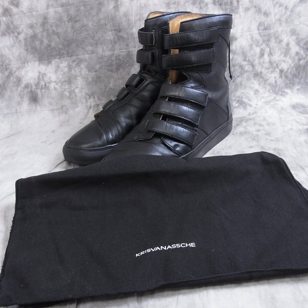 KRISVANASSCHE/クリスヴァンアッシュ ベルクロハイカットスニーカー/41