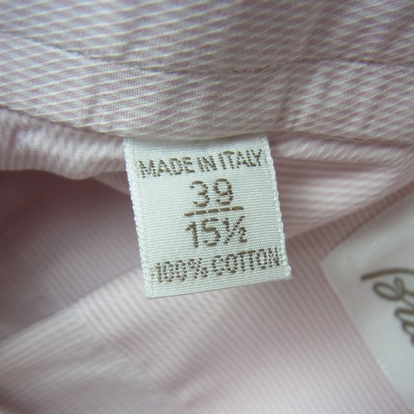 実際に弊社で買取させて頂いたBrioni/ブリオーニ コットン 長袖 ドレスシャツ ピンク/39の画像 6枚目