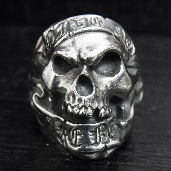 実際に弊社で買取させて頂いた★Rat Race/ラットレース "Give No Take No" Skull Ring/スカルリング 18号の画像 1枚目