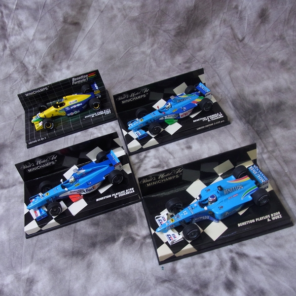 実際に弊社で買取させて頂いたMINICHAMPS/ミニチャンプス 1/43 BENETTON FORMULA 1/PLAYLIFE B200等 4点SET