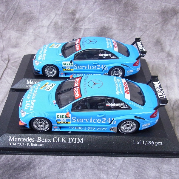 実際に弊社で買取させて頂いたMINICHAMPS/ミニチャンプス 1/43 ミニカー メルセデスベンツ CLK DTM 01等 4点SETの画像 1枚目