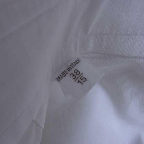 実際に弊社で買取させて頂いたBrioni/ブリオーニ コットン 長袖ドレスシャツ ホワイト 38/15の画像 3枚目
