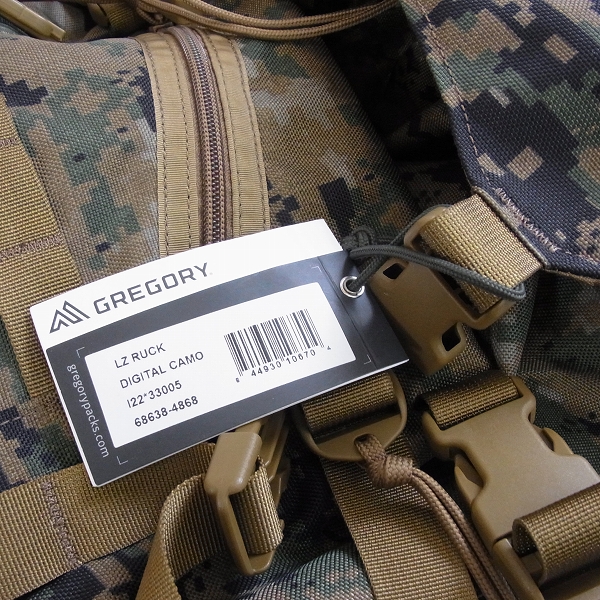 実際に弊社で買取させて頂いた【未使用】GREGORY/グレゴリー SPEAR/スピアー LZ RUCK デジタルカモ バックパックの画像 7枚目