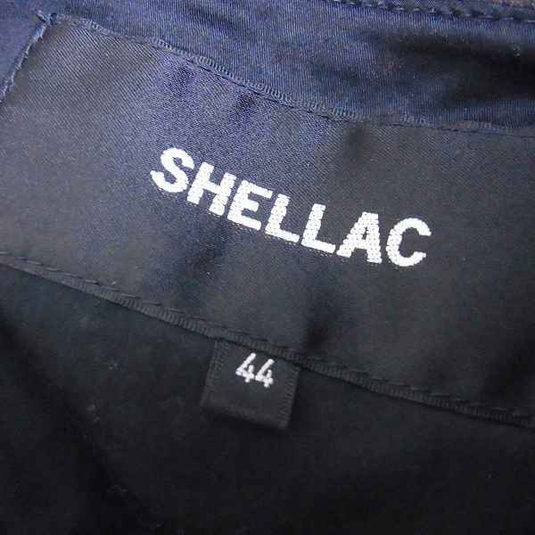 実際に弊社で買取させて頂いたSHELLAC/シェラック シープスキン レザージャケット ブラック 29001/44の画像 2枚目