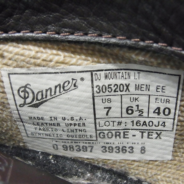 実際に弊社で買取させて頂いた★Danner/ダナー MOUNTAIN LIGHT/マウンテンライト GORE-TEX 茶 30520X/7の画像 6枚目