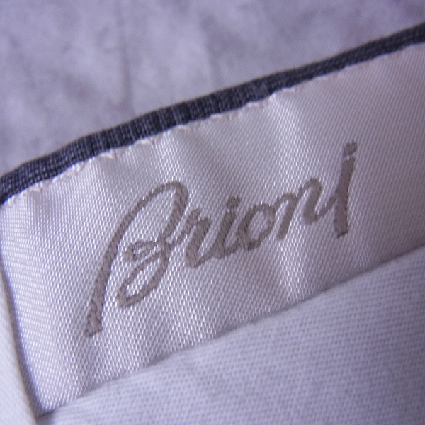 実際に弊社で買取させて頂いたBrioni/ブリオーニ ウール シルク混 スラックス ダークグレー系 46の画像 2枚目