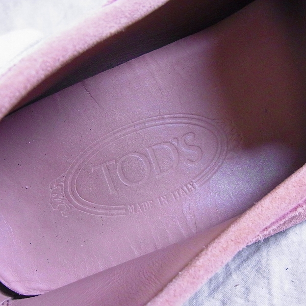 実際に弊社で買取させて頂いたTOD'S/トッズ スエード/ドライビングシューズ/デッキシューズ ピンク 7.5の画像 6枚目