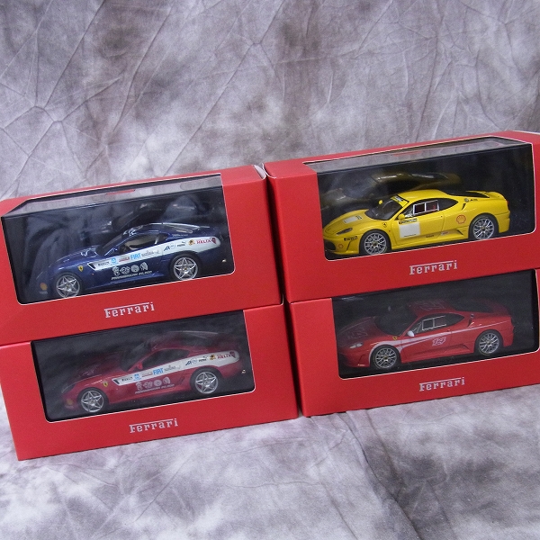 実際に弊社で買取させて頂いたHot Wheels/ホットウィール 1/43 ミニカー フェラーリ F430 CHALLENGE Fiorano等 4点SET