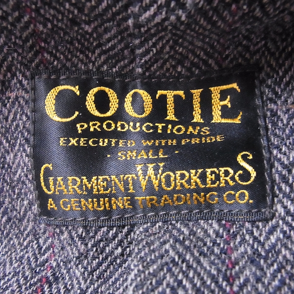 実際に弊社で買取させて頂いたCOOTIE/クーティー 裏地ブランケット カウレザーレザージャケット/Sの画像 2枚目