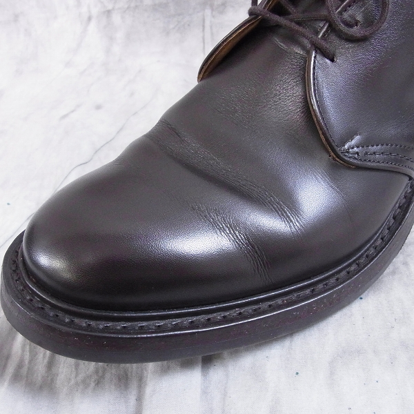 実際に弊社で買取させて頂いたTricker's/トリッカーズ レザー チャッカブーツ M2468 ダークブラウン系 8 5の画像 8枚目