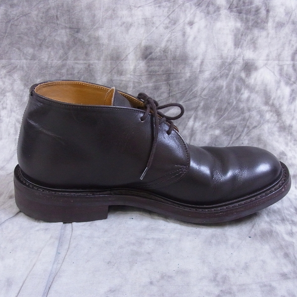 実際に弊社で買取させて頂いたTricker's/トリッカーズ レザー チャッカブーツ M2468 ダークブラウン系 8 5の画像 4枚目