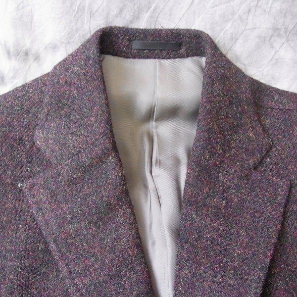 実際に弊社で買取させて頂いたTOMORROWLAND×HARRIS TWEED/トゥモローランド×ハリスツイード テーラードジャケット 46の画像 7枚目