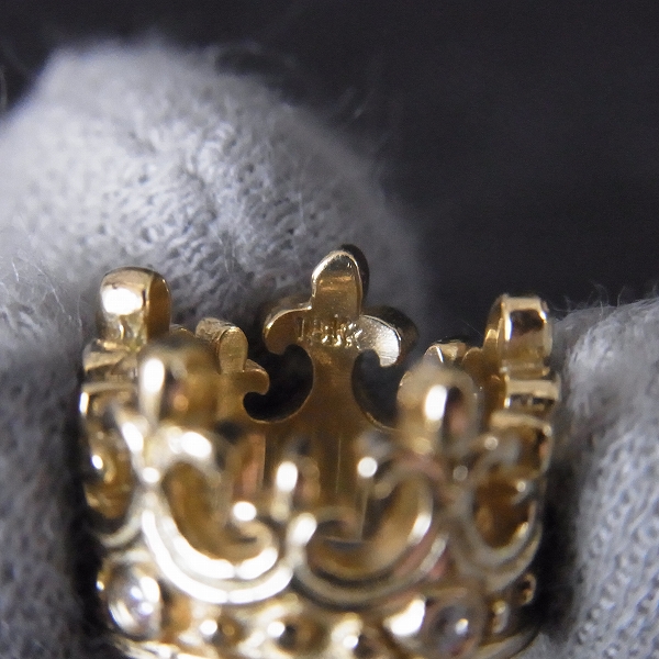 実際に弊社で買取させて頂いた【証明書付】ROYAL ORDER/ロイヤルオーダー FDL CROWN RING PENDANT 18YGの画像 4枚目