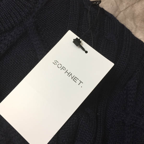 実際に弊社で買取させて頂いたSOPHNET./ソフネット 16AW ケーブルボーダークルーネックニット SOPH-167113/Sの画像 2枚目