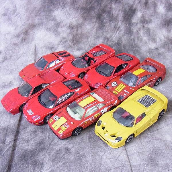 実際に弊社で買取させて頂いたBURAGO/Hot Wheels 1/43  FERRARIF40/F50 等ミニカー ダイキャスト 8点SET