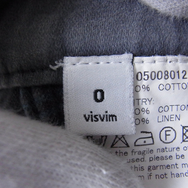 実際に弊社で買取させて頂いたvisvim/ビズビム ストレッチ クロップドパンツ グレー 0の画像 2枚目