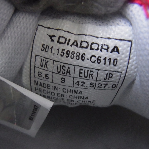 実際に弊社で買取させて頂いたDIADORA/ディアドラ CAMARO カマロ 159886-C6110/27.0の画像 7枚目