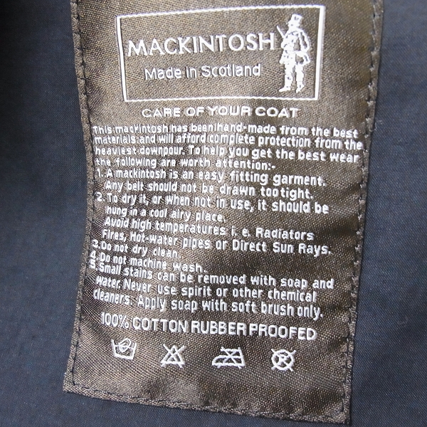 実際に弊社で買取させて頂いたMACKINTOSH/マッキントッシュ トレンチコート ブラック 46の画像 3枚目