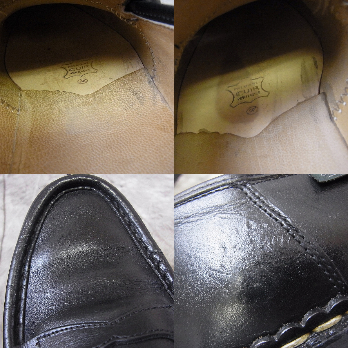 実際に弊社で買取させて頂いたParaboot/パラブーツ フランス製 REIMS MARCHE II ランス ブラック 099412/6 1/2 Fの画像 8枚目