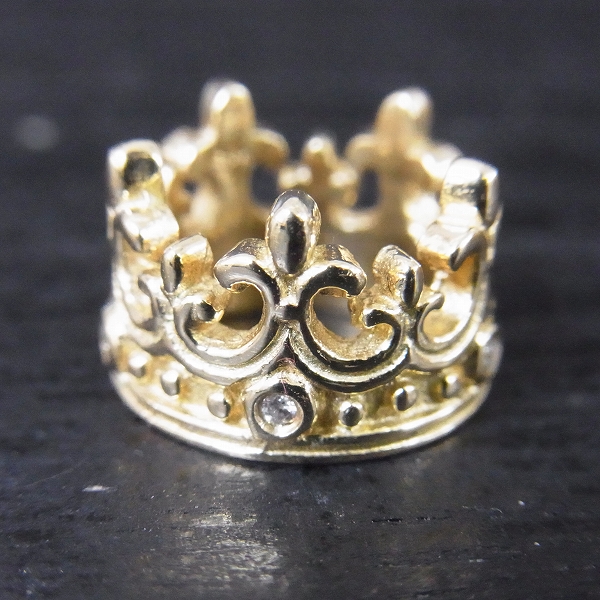 実際に弊社で買取させて頂いた【証明書付】ROYAL ORDER/ロイヤルオーダー FDL CROWN RING PENDANT 18YGの画像 1枚目